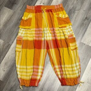 Free People - Crafted Plaid Cargo pants bottoms